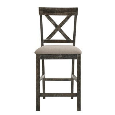 Dileo Wooden Counter Height Bar Stool - Image 0