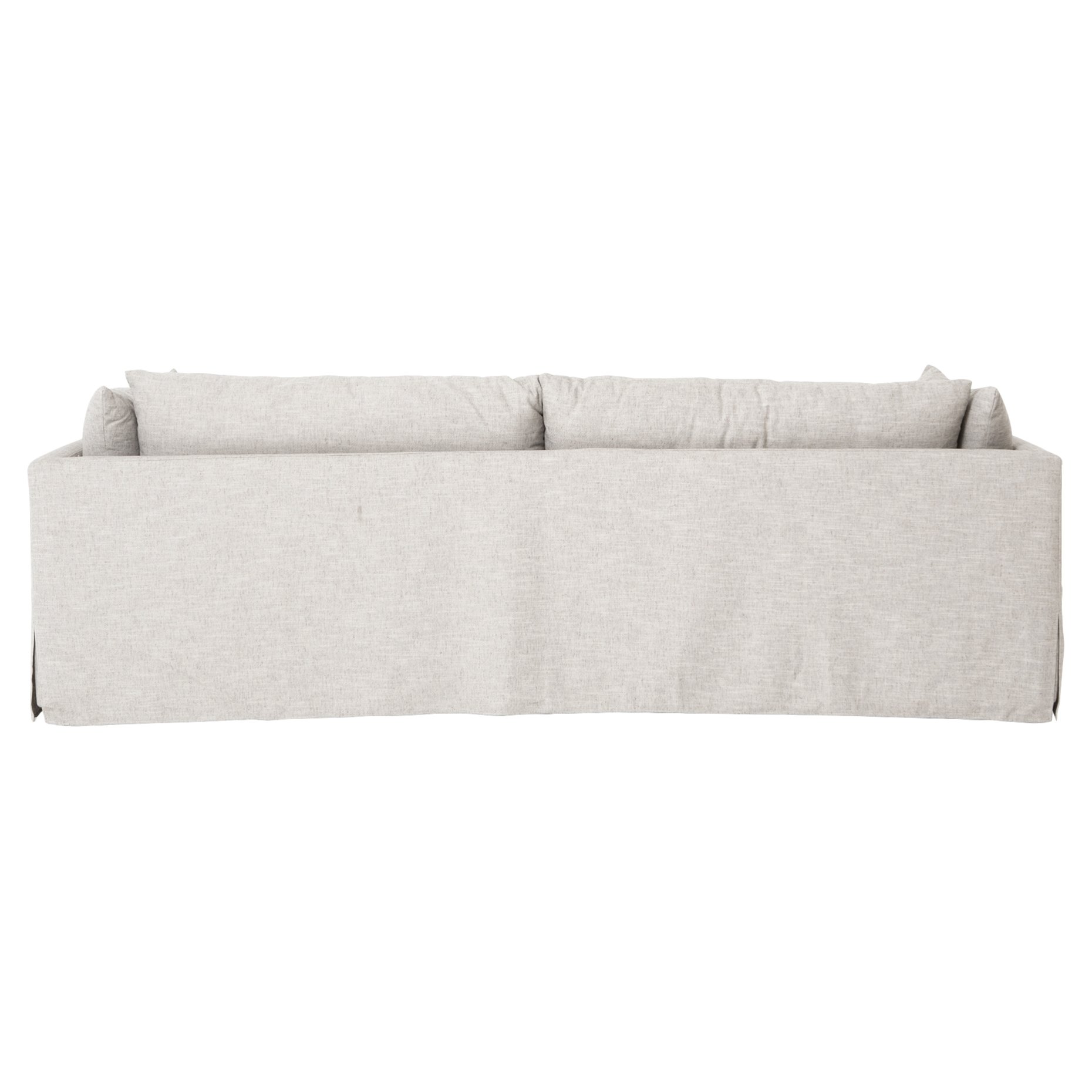 Alexa Modern Classic Light Grey Upholstered Sofa - 90" - Image 3