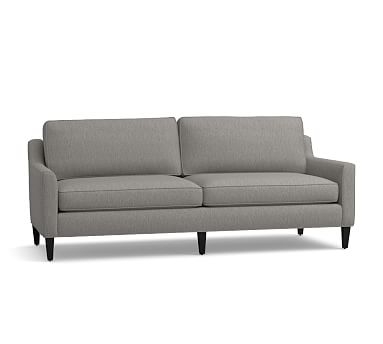 Beverly Upholstered Grand Sofa 90", Polyester Wrapped Cushions, Sunbrella(R) Performance Sahara Weave Charcoal - Image 0
