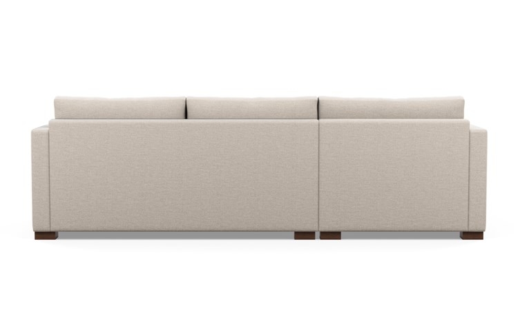 Charly Left Sectional with Beige Linen Fabric, extended chaise, and Oiled Walnut legs - Image 3