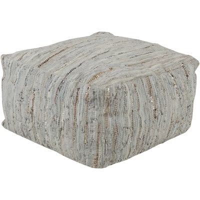 Bolin Leather Pouf - Image 0