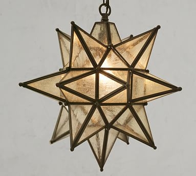 Olivia Star Indoor/Outdoor Pendant, Bronze finish - Image 0