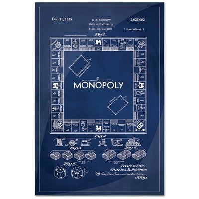 'Monopoly Patent' Graphic Art Print - Image 0