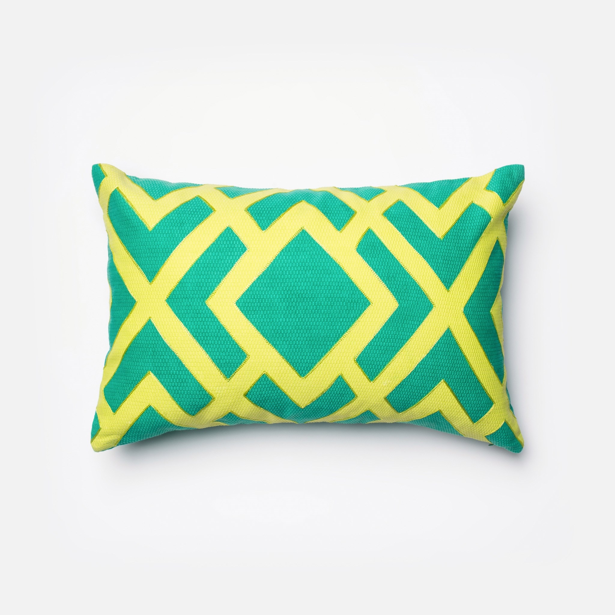 PILLOWS - GREEN / GREEN - 13" X 21" Cover w/Down - Image 0