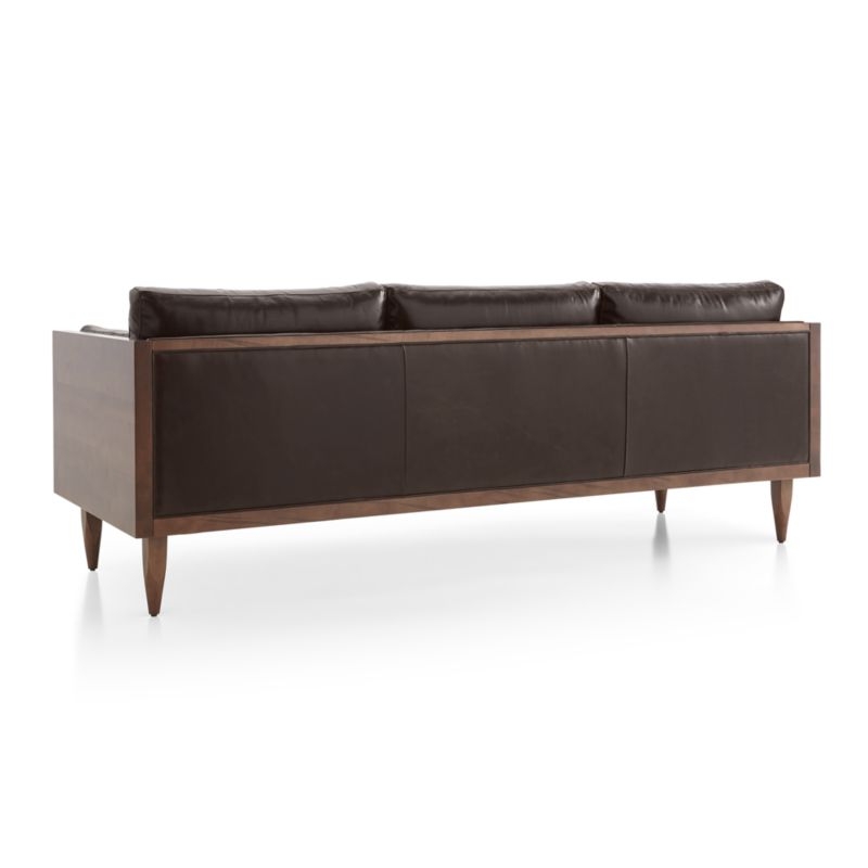 Sherwood Leather 3-Seat Exposed Wood Frame Sofa - Image 5