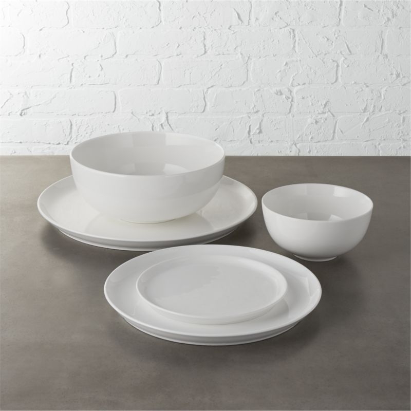 Contact 4-Piece White Dinnerware Set with Soup Bowl - Image 6