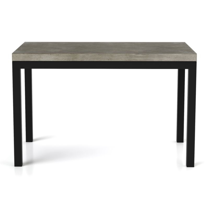 Parsons Concrete Top/ Dark Steel Base 48x28 High Dining Table - Image 1