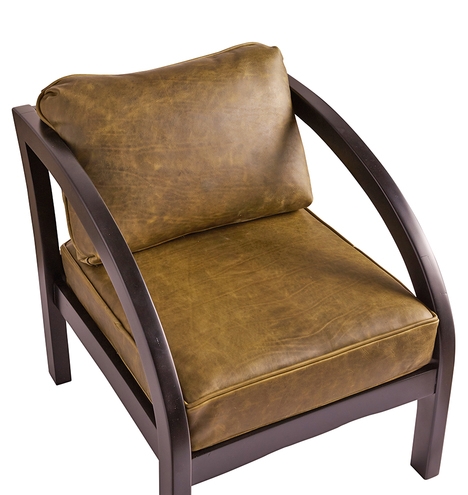 Art Deco Modernage Lounge Chair in Green Leather - Image 4