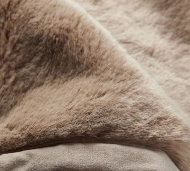 Faux Fur Throws, 50x60", Taupe Alpaca - Image 1
