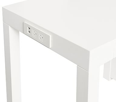 Parsons Utility Shelf Desk, Simply White, Standard UPS Delivery - Image 3