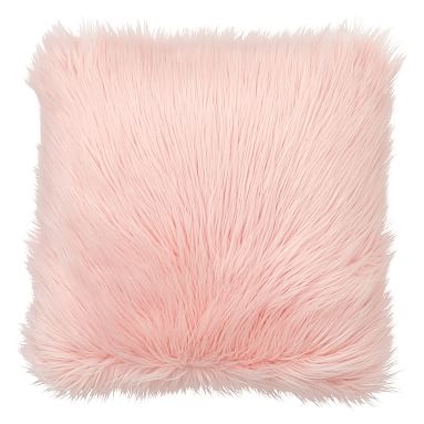 Furrific Faux Fur Blush Pillow Cover &amp; Insert - Image 0