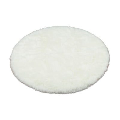 Animal Round White Area Rug - Image 0