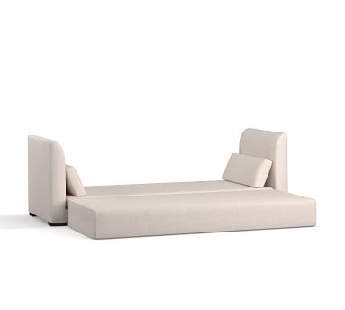 Luna Upholstered Daybed Sleeper, Polyester Wrapped Cushions, Performance Everydaylinen(TM) Ivory - Image 1