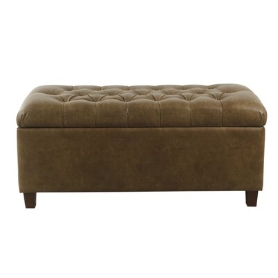 Ehlers Faux Leather Upholstered Storage Bench - Image 0