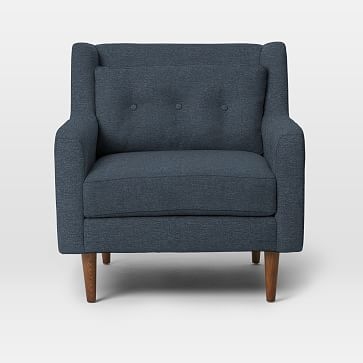 Crosby Arm Chair, Twill, Indigo - Image 0