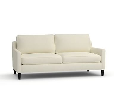 Beverly Upholstered Sofa 80", Polyester Wrapped Cushions, Premium Performance Basketweave Ivory - Image 2