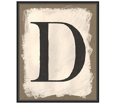 Painted Type Letter Framed Print, D, 21 x 26" - Image 0