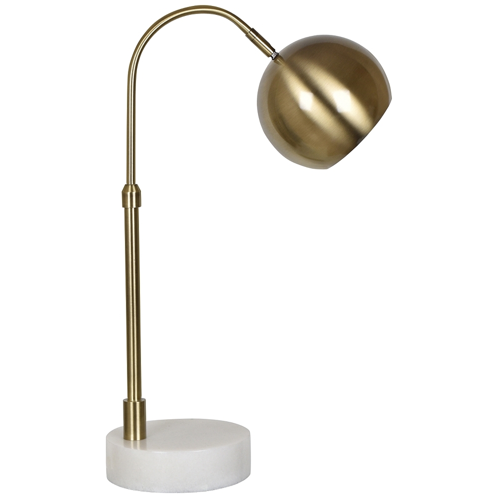 Moonstruck Down Bridge Soft Brass Arc Desk Lamp - Style # 60R04 - Image 0