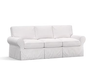PB Basic Sofa Slipcover, Twill White - Image 2