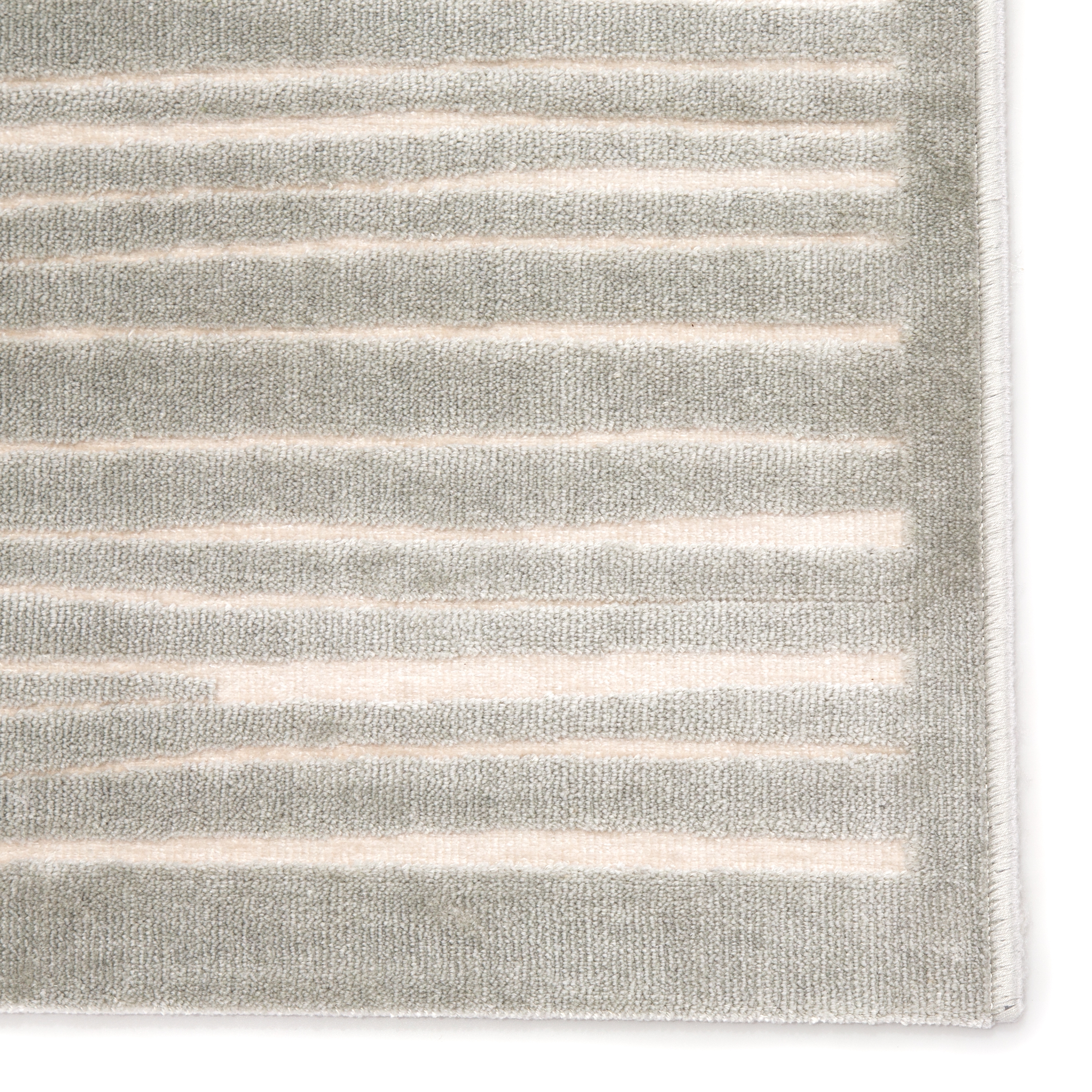 Linea Abstract Silver/ White Area Rug (9' X 12') - Image 3