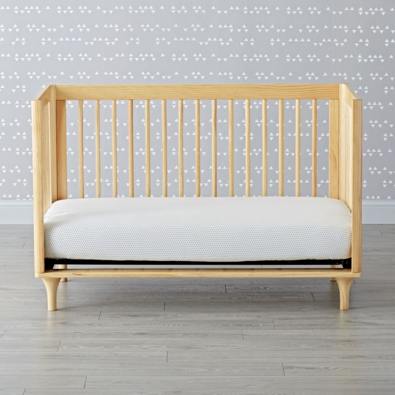 Babyletto Lolly Natural Wood 3-in-1 Convertible Baby Crib with Toddler Bed Conversion Kit - Image 5