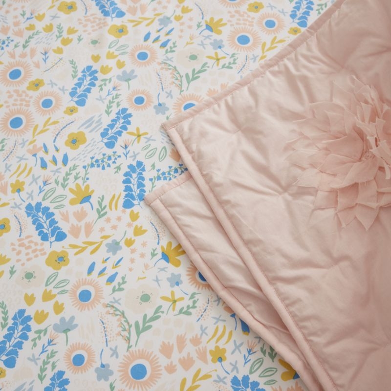 Blooming Floral Pink Baby Quilt - Image 9