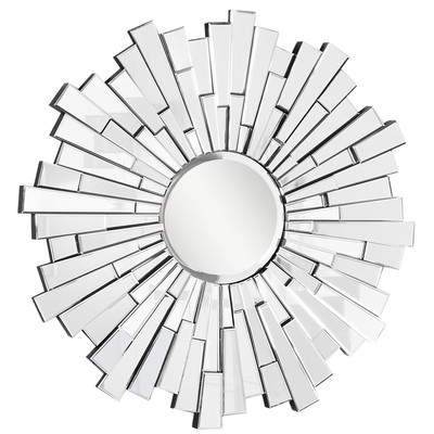 Sunburst Silver Wall Mirror - Image 0