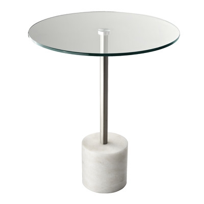 Richlands Glass Top Pedestal End Table - Image 0