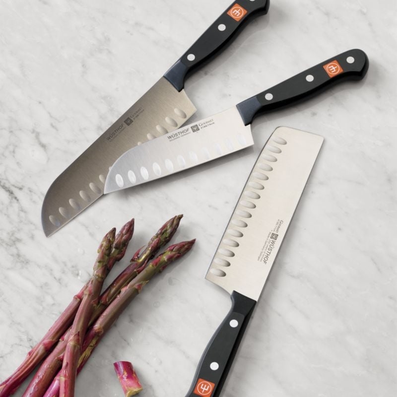 Wusthof ® Gourmet Black 5" Hollow Edge Santoku Knife - Image 3