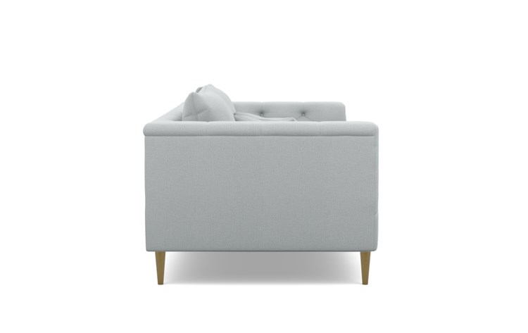 Ms. Chesterfield Sofa with Grey Ore Fabric and Brass Plated legs - Image 2