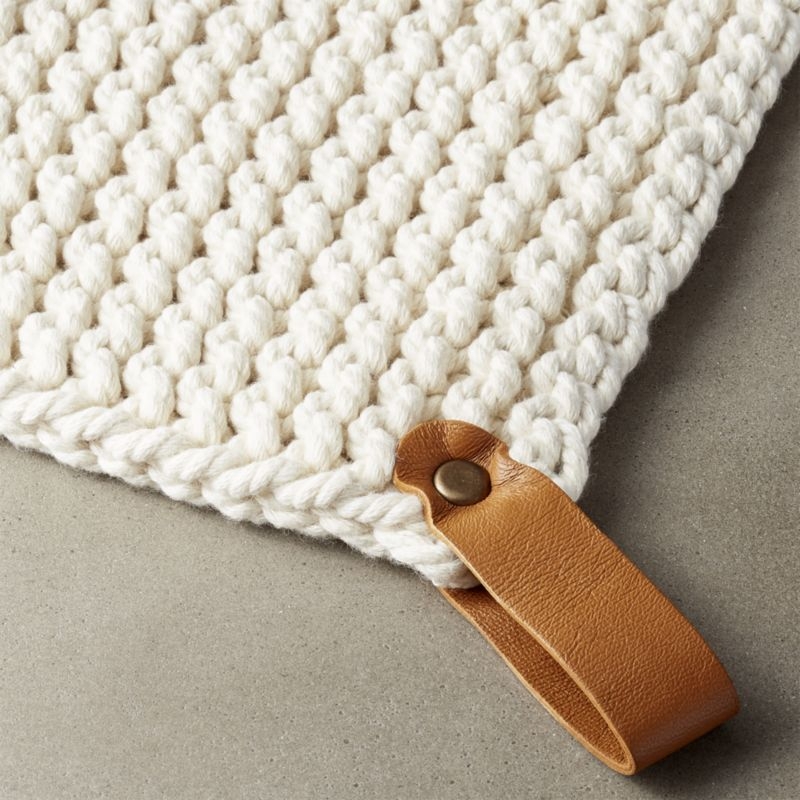 Crochet White Pot Holder - Image 2