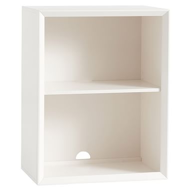 Callum Single 2-Shelf Bookcase, Weathered White/Simply White - Image 0