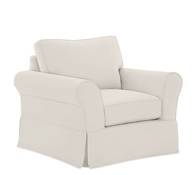 PB Comfort Roll Arm Grand Sofa Slipcover, Box Edge, Washed Canvas Graphite - Image 0
