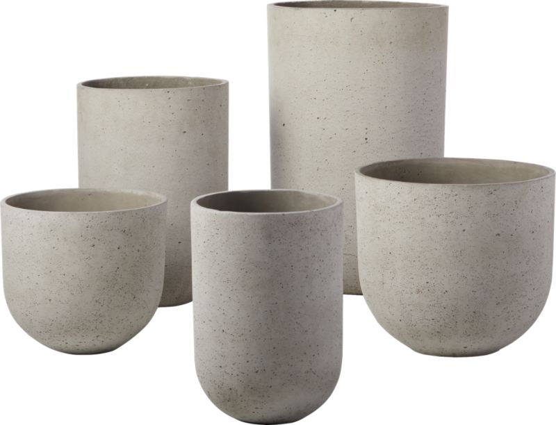 Seminyak Grey Cement Indoor/Outdoor Planter Large - Image 3