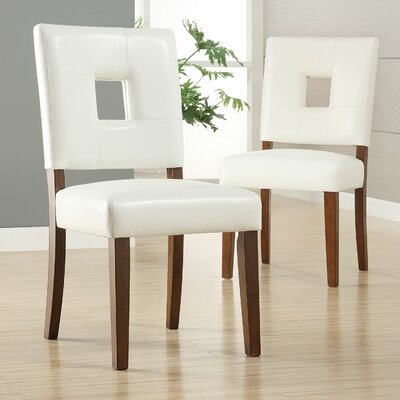 Cianchette White Faux Leather Dining Chairs - Set Of 2 - Image 0
