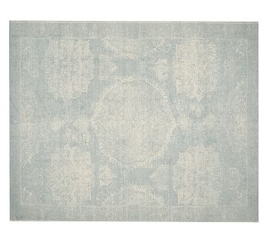 Barret Printed Rug, 9x12', Porcelain Blue - Image 0