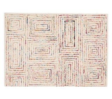 Capel Custom Scroll Tile Rug, Multi, 6x9' - Image 0