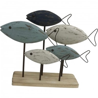 Howie Wooden Fish on Base Figurine - Image 0