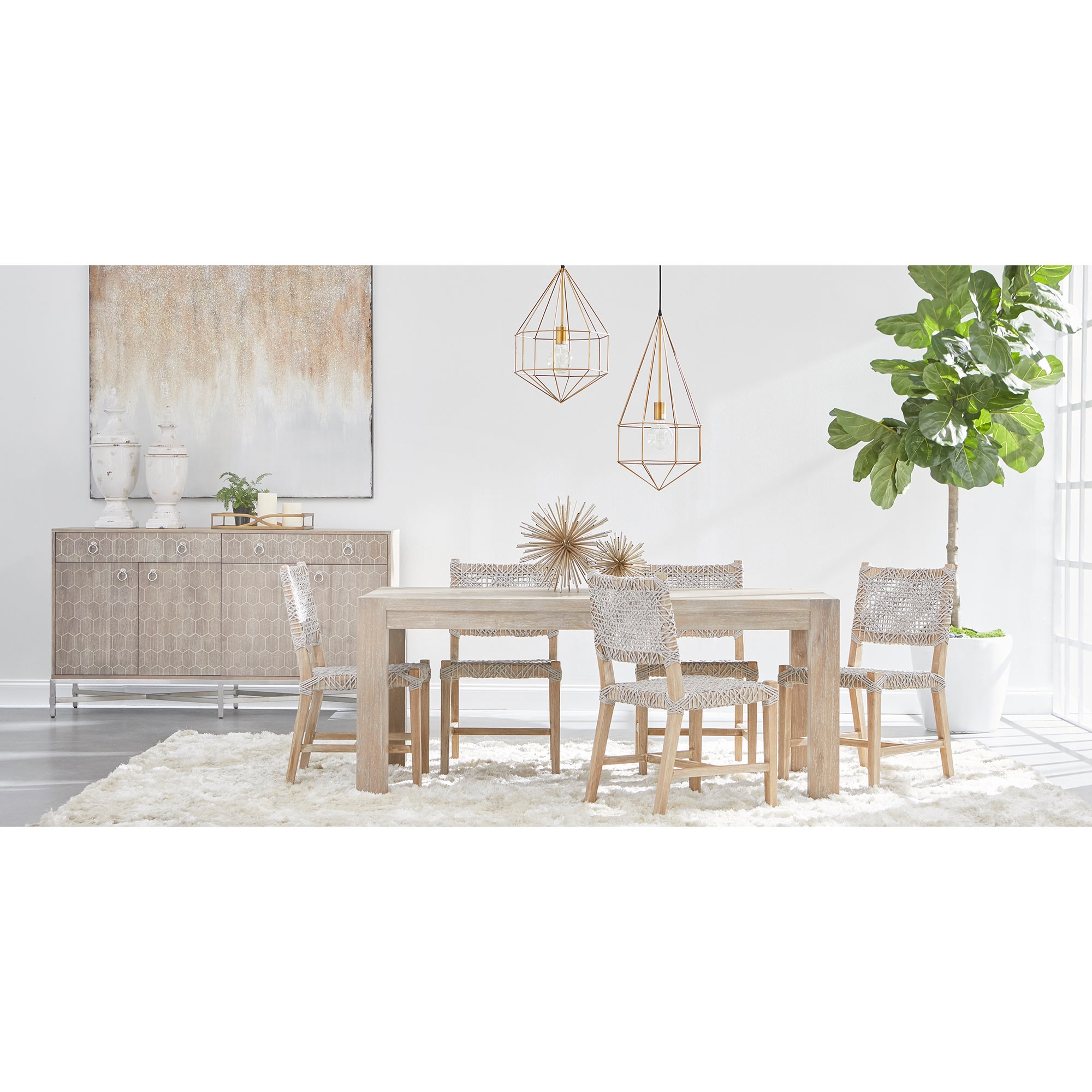 Astrid Modern Classic Natural Solid Acacia Extendable Dining Table - Image 6