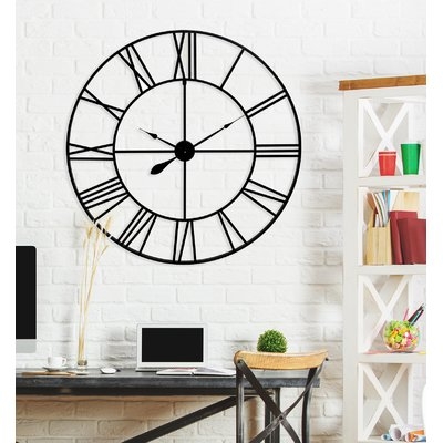Oversized Zetilla Cut Out Roman Numeral 36" Wall Clock - Image 0