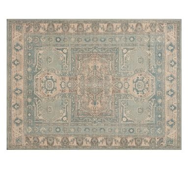 Sloane Printed Rug, 9 x 12', Green Multi - Image 0