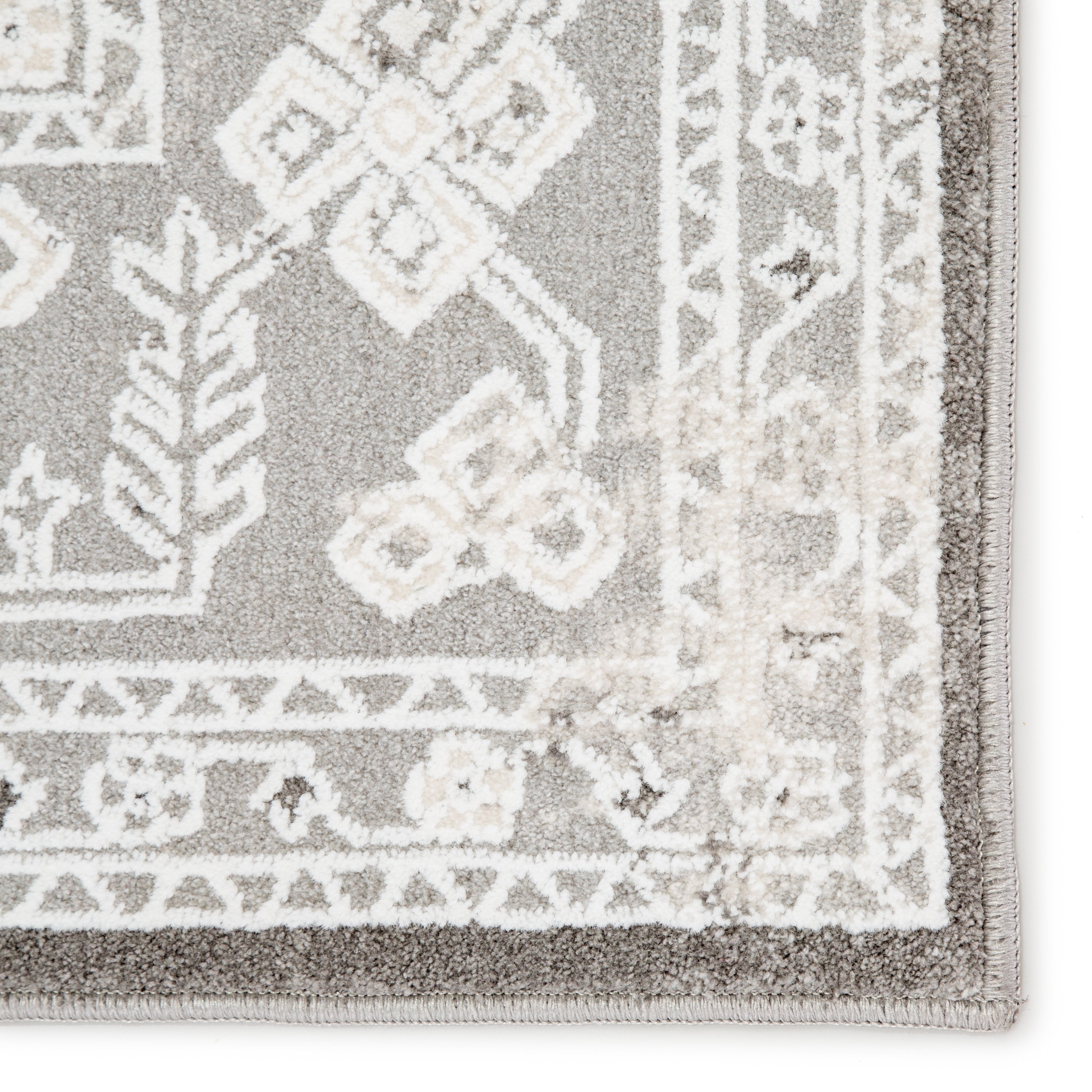 Walsh Medallion White/ Gray Area Rug (8'10"X12') - Image 3