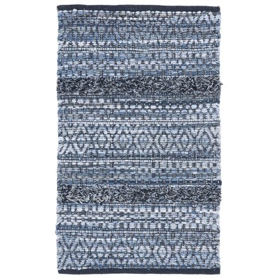 Orwell Handwoven Flatweave Blue/Black Area Rug Runner - Image 0