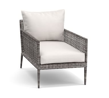Cammeray All-Weather Wicker Lounge Chair with Cushion, Gray - Image 0