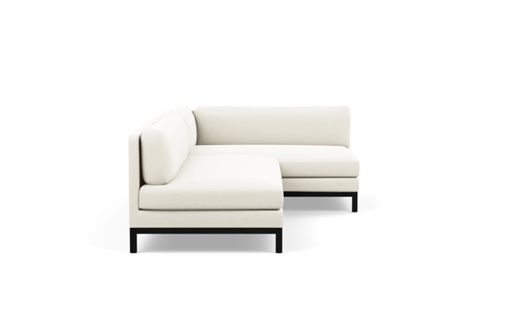 Jasper Right Sectional with White Ivory Fabric and Matte Black legs - Image 2
