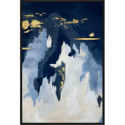 Blue and Gold Framed Painting Print - Image 0