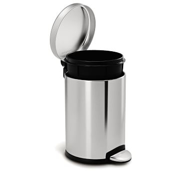 Simple Human 4.5 Litre Trash Can Black Steel - Image 3