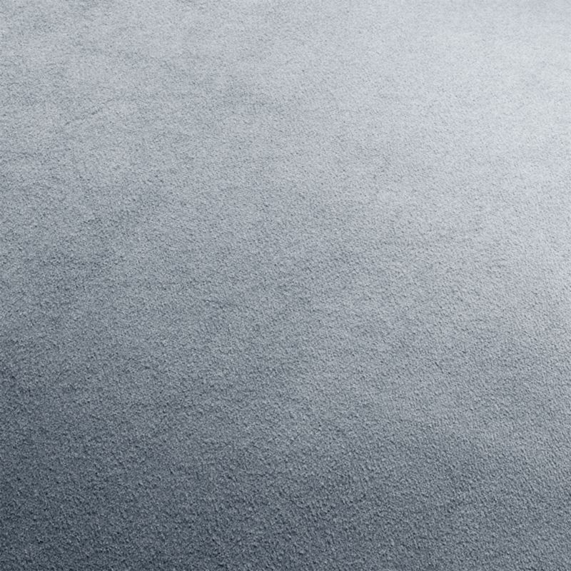 Marlo Grey Velvet Pillow with Down-Alternative Insert 23" - Image 2