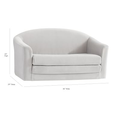 Ashton Sleeper Sofa, Enzyme Washed Canvas Light Gray - Image 5