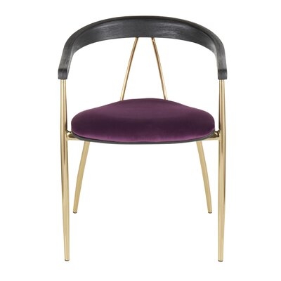 Saunders Velvet Upholstered Wishbone Arm Chair (Set of 2) - Image 0